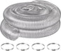 6" x 20' PVC Dust Collection Hose,6 Inch Dust Collector Vacuum Hose for Woodworking Dust Collection Systems, Dust Collection Tube Flexible Clear PVC Fume Debris Collection Hose w/Carbon Steel Wire