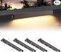 4-Packs 5W 12 Inch LED Hardscape Paver Lighting,12V AC/DC Low Voltage Retaining Wall Lights,LED Landscape Lighting,2700K Soft White Outdoor Step Light,50,000 Hours Lifespan