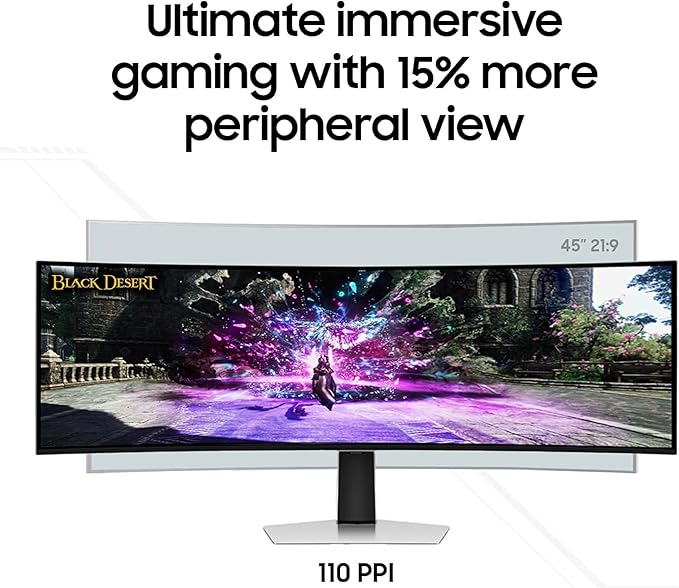 Samsung 49" Odyssey OLED (G93SC) Series Curved Gaming Monitor w QD-OLED, 240Hz, 0.03ms, DQHD, G-Sync Compatible, AMD FreeSync Premium Pro,Height Adjustable Stand,3 Yr Warranty,LS49CG932SNXZA