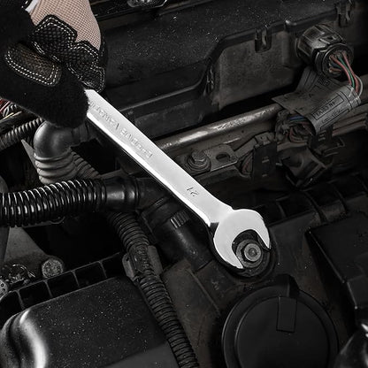 DURATECH 21mm Combination Wrench, Metric, CR-V Constructed with Mirror Polish, 12-Point, 15-Degree Offset
