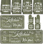 10 Pcs Farmhouse Kitchen Decor and Accessories Set 4 Kitchen Towels 2 Pot Holders 2 Oven Mitts 2 Rugs for Cooking Baking Mom Housewarming Gifts(Sage Green,Classic Style)