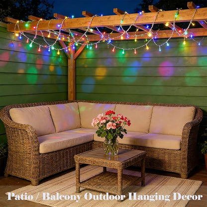 Pastel Easter String Lights, Multicolor Plug in Christmas Lights with 33ft Clear Wire 100 LEDs & 8 Modes for Christmas Tree, Bedroom, Patio and Parties Indoor Outdoor Hanging Decor (Colored)