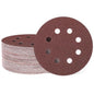 HARFINGTON 50 Pcs 5 Inch Sanding Discs, 60 Grit Hook and Loop Sandpaper, 8-Hole Aluminum Oxide Orbital Sander Sandpaper for Woodworking Automotive Metal Polishing, Red