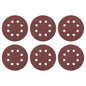 HARFINGTON 25 Pcs 5 Inch Sanding Discs, 60 Grit Hook and Loop Sandpaper, 8-Hole Aluminum Oxide Round Sanding Paper for Woodworking Automotive Metal Polishing, Red