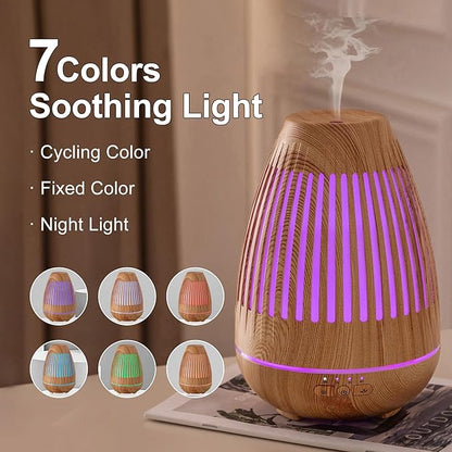 Essential Oil Diffuser with Humidifying, Aromatherapy Diffuser for Essential Oils Large Rooms, 7 LED Colors 5 Mist Modes Quiet Operation Auto-Off & Waterless Protection for Home & Office