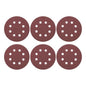 HARFINGTON 20 Pcs 5 Inch Sanding Discs, 80 Grit Hook and Loop Sandpaper, 8-Hole Aluminum Oxide Orbital Sander Sandpaper for Woodworking Automotive Metal Polishing, Red