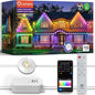 Lumary Permanent Outdoor Lights Pro with Remote, 105ft with 80LED 4000lm RGBAICW Smart Eave Lights, Work with Alexa Google IP67 Waterproof, Multi Scenes for Daily & Accent Lighting Chirstmas Decor