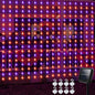 echosari Solar Halloween Curtain Lights Outdoor, 7.9ft x 6ft 144 LED Orange Purple Curtain Lights with 8 Modes Timer Waterproof for Indoor Outdoor Patio Fence Halloween Tree Party Decor