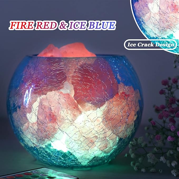 USB Himalayan Salt Lamp with Remote Control, 16 Colors Lighting & 4 Color Changing Mode Salt Rock Lamp, Used for Holiday Gift, Home Deco, Yoga, Office