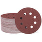 HARFINGTON 150 Pcs 5 Inch Sanding Discs, 150 Grit Hook and Loop Sandpaper, 8-Hole Aluminum Oxide Orbital Sander Sandpaper for Woodworking Automotive Metal Polishing, Red
