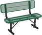 Heavy Duty Park Bench for Outside, Metal Park Bench with Back Portable Frame, Outdoor Steel Mesh Garden Bench with Backrest for Garden, Lawn, Patio, Porch, Park, Yard (Green, 4FT/50INCH)