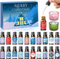 MOVINPE Essential Oils Advent Calendar for Women Adults, 24 Days of Aromatherapy Gift Set with Diffuser Stone & Glass Tealight Holders Dropper, Christmas Countdown Gifts for Moms, Wife, Girlfriend, Sister