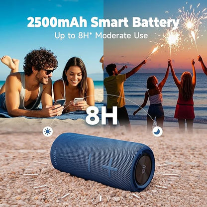 TAZATA IPX7 Waterproof Bluetooth Speaker - 30W HD Sound, 8H Playtime, TWS Pairing, BT5.3, Portable for Pool/Beach/Shower,Birthday Gift, Valentines Day Gifts