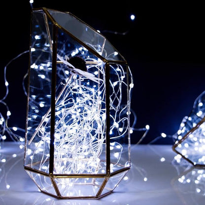 Solar Fairy Lights,33Ft 100 LED Solar String Lights with 8 Modes Pure White | IP65 Waterproof Solar Twinkle Lights Outdoor & Indoor, Patio Lights for Tree Garden Party Wedding Christmas Decoration