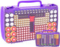 Aptbyte Battery Organizer Storage Holder Box Case with Tester- 269 Batteries Double-Sided Variety Pack, Holds AA AAA 4A C D Cell 9V 3V Lithium LR44 CR2 CR123 CR1632 18650 Button- Purple (Box Only)