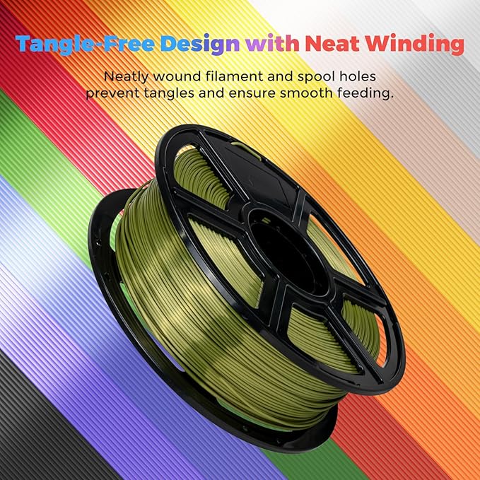 Flashforge 3D Printer Filament Silk PLA 1.75mm 1kg Spool-Dimensional Accuracy +/- 0.02mm (Bronze)
