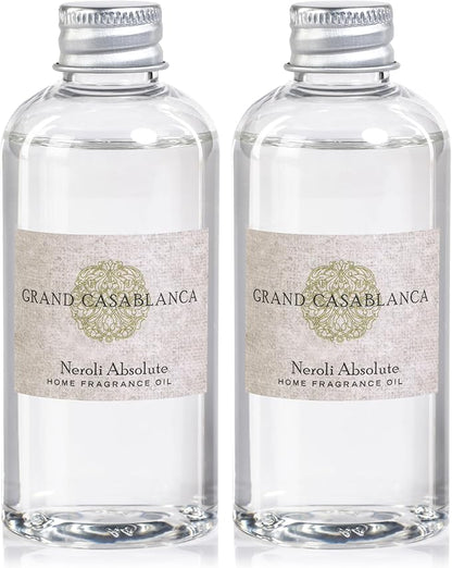 Zodax Grand Casablanca Porcelain Oil Diffuser Refills - 3.38 Oz/2 Count - Neroli Absolute