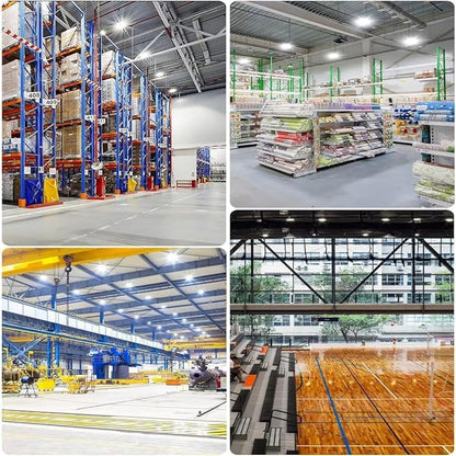10 Pack 250W UFO Led High Bay Light,120VAC,5000K Daylight Commercial Bay Lighting,IP66 Waterproof,41050LM,1150W MH/HPS with Plug Area Light for Warehouse/Shop/Workshop/Barn/Gym/Factory