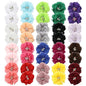 inSowni 40 Pack/20 Pairs 2" Solid Chiffon Flower with Rhinestones Pearls Ponytail Pigtail Alligator Hair Clips Barrettes 2 Inch Small Floral Bows Accessories