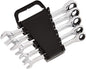 Amazon Basics Ratcheting Wrench Set, Metric, 5 Piece, Black/Silver