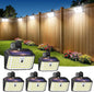 LUHLEE 176LED Clip on Solar Lights Outdoor, 600LM Solar Motion Lights Outdoor with 180° Wide Angle, IP65 Waterproof Portable Solar Fence Lights Outdoor for Fence, Gutter, Garden, Camping, Patio 6Pack