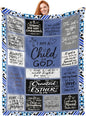 Christian Throw Blanket for Couch, Inspirational Gift for Women, Super Soft Plush Flannel Blanket, 30"x 40" Thoughts and Prayers Blankets for Bedroom Sofa Living Room Decoration