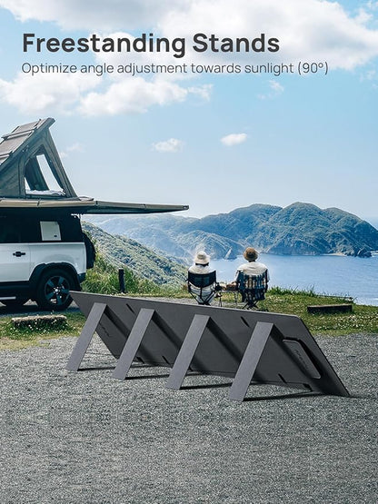 AFERIY Solar Generator P210 with 2pcs 200W Solar Panel | 2400W Portable Power Station 2048Wh | AC Output with 120V,2400W,Solar Generator for Home Use,Outdoor Camping,Power Outage, Camping,Emergencies