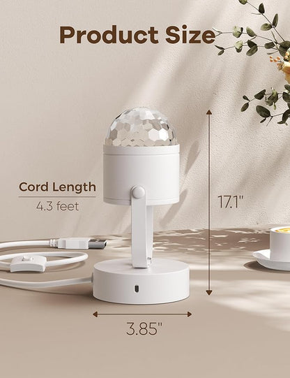 Joyzy Plug in Dynamic Ocean Wave Table Lamp Water Ripple Night Light Projector for Room Christmas Party Decoration Lighting Color Changing Ambient Lamp Vivid Water Wave Effect Lights Projection