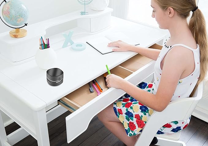 ODISTAR Desktop Vacuum Cleaner, Mini Table dust Sweeper Energy Saving,High Endurance up to 400 mins,360º Rotatable Design for Keyboard/Home/School/Office (Black)