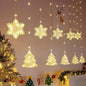 BLOOMWIN Christmas Window Lights Indoor - 2M 160 LED Christmas Window Decorations, Snowflake Curtain Hanging Fairy String Icicle Lights for Xmas Noel Bedroom Holiday Home Outdoor, Warm White USB