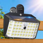 Clip on Solar Lights Outdoor, 176 LEDs 600 LM Solar Motion Sensor Lights Outdoor, IP65 Waterproof 3-Mode Clamp Light for Fence Patio Backyard Deck Garden (1 Pack)