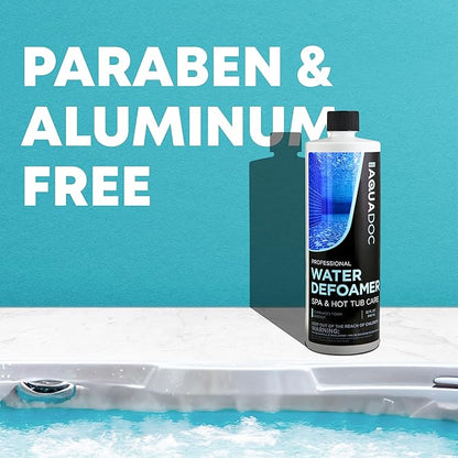 Hot Tub Defoamer - Spa Defoamer for Hot Tub Owners 32oz, Spa Anti Foam to Keep Foam Down, Hot Tub Chemicals Made in USA - AquaDoc