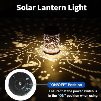 JEJOT Dragonfly Solar Lanterns Outdoor Waterproof, Mothers Day Gifts, Birthday Gifts for Women Mom Grandma,Metal Hanging Solar Lantern for Yard,Garden,Porch Landscape Deconrations-2 Pack