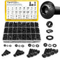 2200PCS M2 M3 M4 M5 Metric Screws Assortment Kit, Hex Socket Button Head Assorted kit, Machine Screw Set with Nuts & Washers,10.9 Alloy Steel Black Zinc Plated for 3D Printing