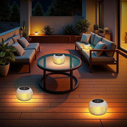 Solar Lanterns Outdoor Waterproof Table Lights: Upgraded Solar Flame Lantern, 2 Lighting Modes White Lantern Flickering Light for Garden Yard Balcony Indoor Tabletop Decor, Gifts for Women
