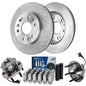 Detroit Axle - Front Disc Rotors Wheel Hubs + 24pc Lug Nuts w/keys Replacement for Suburban Silverado Sierra Yukon XL 1500 Tahoe