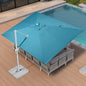 PURPLE LEAF 10' × 13' Patio Umbrella White Cantilever Umbrella Aluminum Square Outdoor Offset Umbrella Hanging Windproof with 360° Rotation for Garden Deck Pool, Turquoise