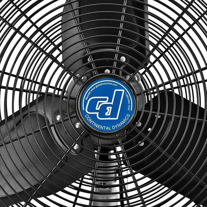 Continental Dynamics CD Premium 24" Oscillating Wall Mount Fan, TEFC Motor, 9,400 CFM, 1/2 HP