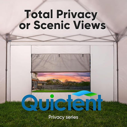 Quictent 10x20 FT Pop up Canopy Tent with Sidewalls, Easy Setup and Wheeled Bag for Outdoor Event Party Commercial Camping Markets and Instant Shelter