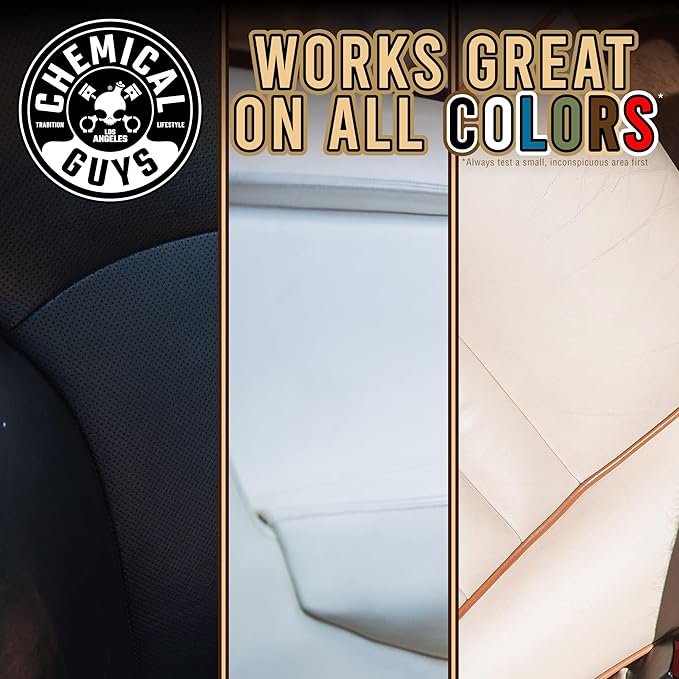Chemical Guys Leather Cleaner and Conditioner Kit - 2 Bottles (4 oz Each), Car Cleaner and Conditioner, Safely Cleans & Conditions Leather Car Interiors, Furniture, Shoes, Boots, Bags, Apparel & More