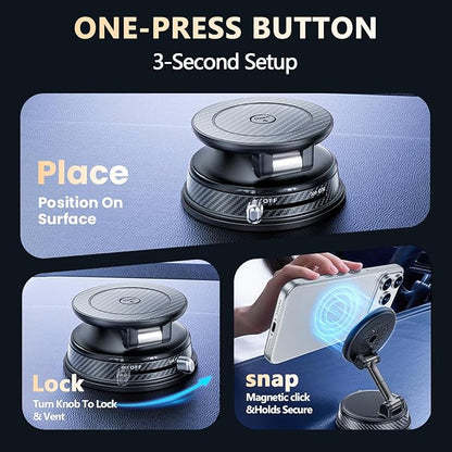 360° Adjustable Car Aromatherapy Tablet Magnetic Phone Holder, Compatible with iPhone 17 Pro Max, 16, 15, 14, 13, 12, Air Plus & More. Perfect for Car, Kitchen, Bedroom, Gym & More