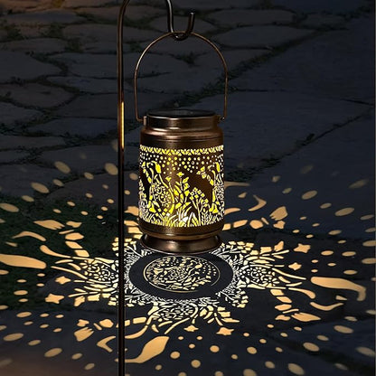 KY&BOSAM Solar Lanterns Outdoor Waterproof Pet Dog Memorial Garden Decor Hangings Metal Solar Lantern LED Lights 800Ah Battery Outside for Thoughtful Pet Loss Sympathy Remembrance Bereavement Gift