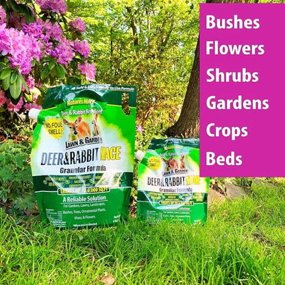 Nature's MACE Deer & Rabbit Repellent 25lb, Covers 25,000 Sq Ft, Repel Deer from Your Home & Garden, Deterrent, Safe to use Around Children, Plants, Produce, Protect Your Garden Instantly, Plant Safe