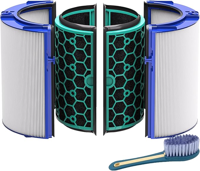 Leemone TP04 Replacement Filter Compatible with Dyson TP04 DP04 HP04 TP05 DP05 Air Purifier, 360° Combi Glass Filter & Activated Carbon Filter, 1 Pack