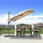 PURPLE LEAF Cantilever Umbrella with 360 Degree Rotation For Garden Patio Deck Pool