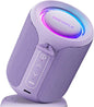 Bluetooth Speaker Wireless,IP67 Waterproof & Dustproof Portable Speaker with Lights,15W Loud Stereo Sound, 2500mAh Battery All Day Playtime, TWS Pairing, BT5.3, Home/Party/Outdoor/Beach (Purple)