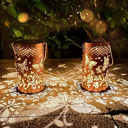 Christmas Gifts for Women, 2 Pack Butterfly Birthday Gifts for Women Mom Grandma Solar Lanterns Outdoor Waterproof Garden Decor Hanging LED Decorative Light for Patio Yard Lawn Gardening Gifts