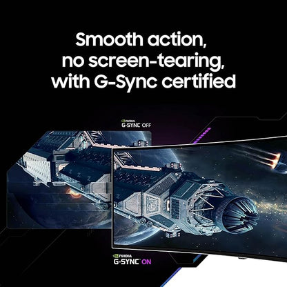 Samsung 49" Odyssey OLED (G93SC) Series Curved Gaming Monitor w QD-OLED, 240Hz, 0.03ms, DQHD, G-Sync Compatible, AMD FreeSync Premium Pro,Height Adjustable Stand,3 Yr Warranty,LS49CG932SNXZA