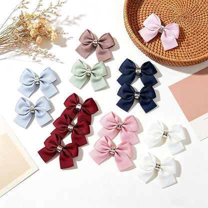20PCS Baby Girl Dog Gift Wrap Hair Bow Clips Barrettes Grosgrain Ribbon Bow Hair Clips with Metal Clasp Accessories Accessories Alligator Clip for Little Girls Toddler Kids Teens