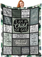 Christian Throw Blanket for Couch, Inspirational Gift for Women, Soft Plush Flannel Blanket, 50"x 60" Thoughts and Prayers Blankets for Bedroom Sofa Living Room Christmas Halloween Decoration